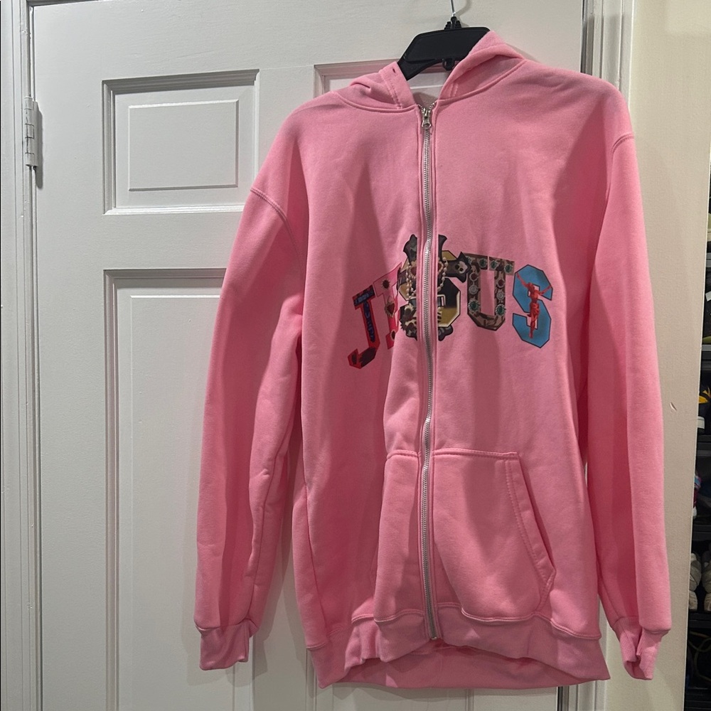 Pink Kids Hoodie with Graphic Design